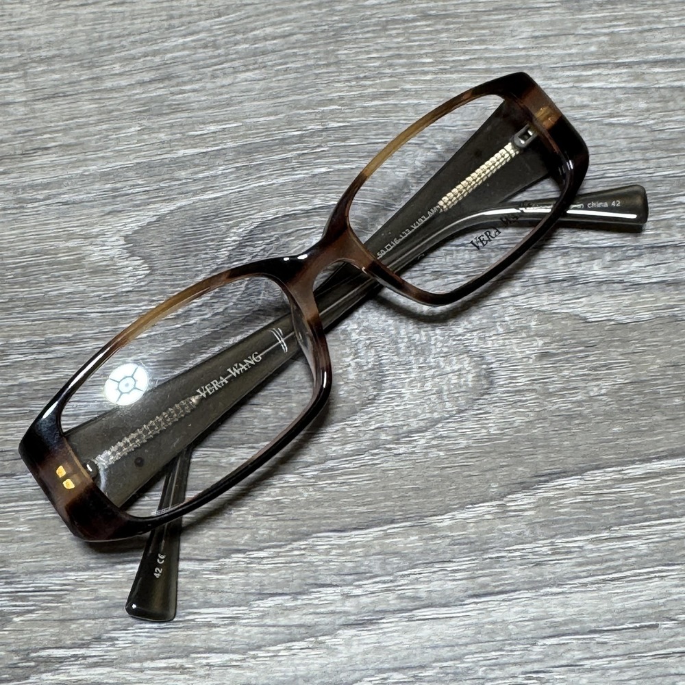Vera Wang V193 AM Eyeglasses Rectangle Frame 50-16-133 Womens Designer Glasses